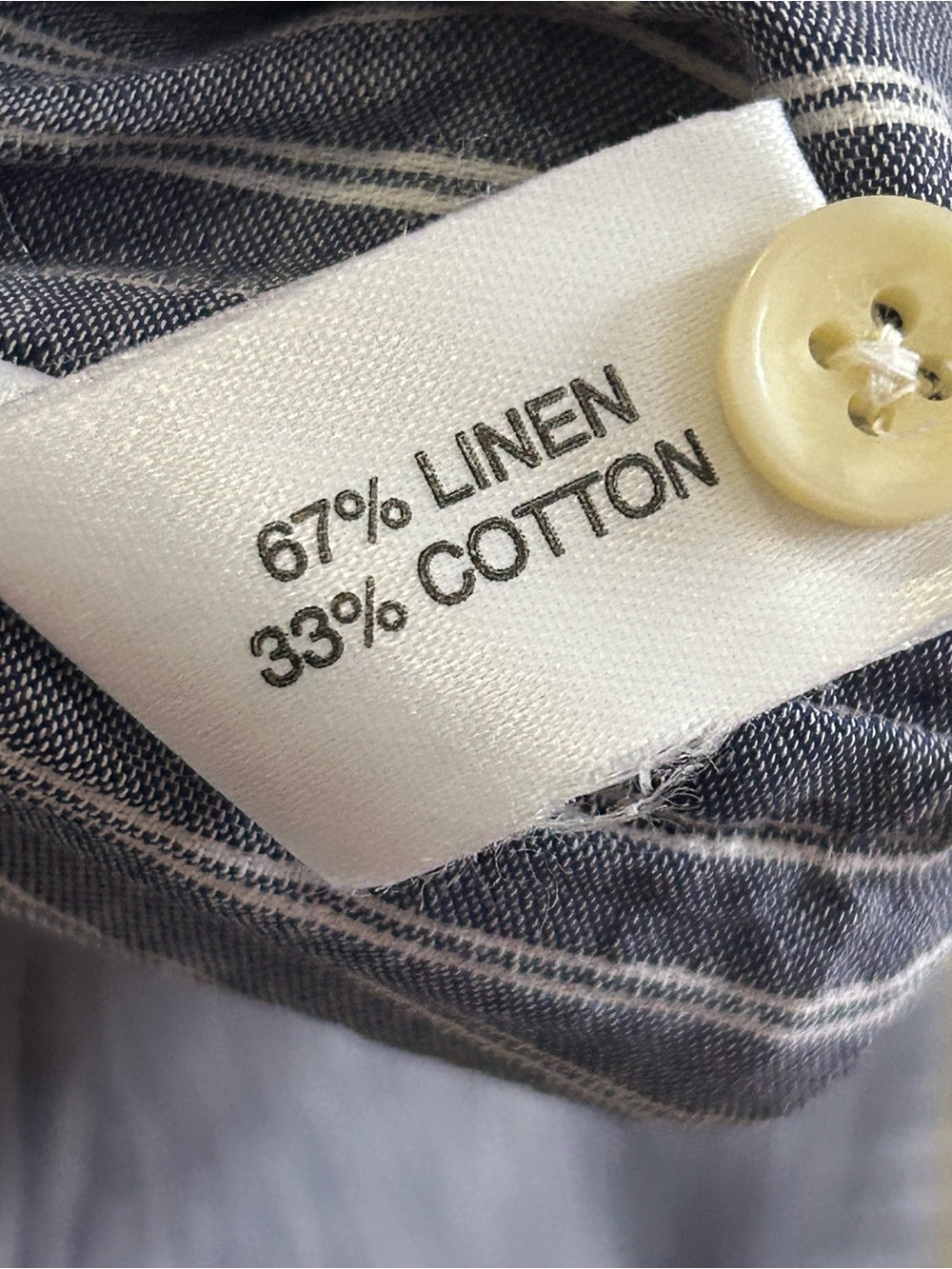 PINK Thomas Pink Jermyn Street London Striped Button Shirt Mens XL Linen Blend - Picture 6 of 8